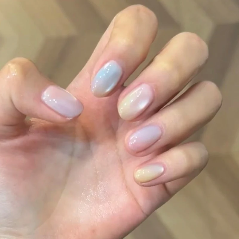 Elegant Gel Press-On Nails with Rhinestone and Glitter Accents Stornfield