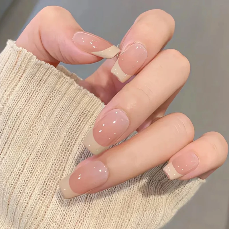 Elegant Gel Press-On Nails with Rhinestone and Glitter Accents Stornfield