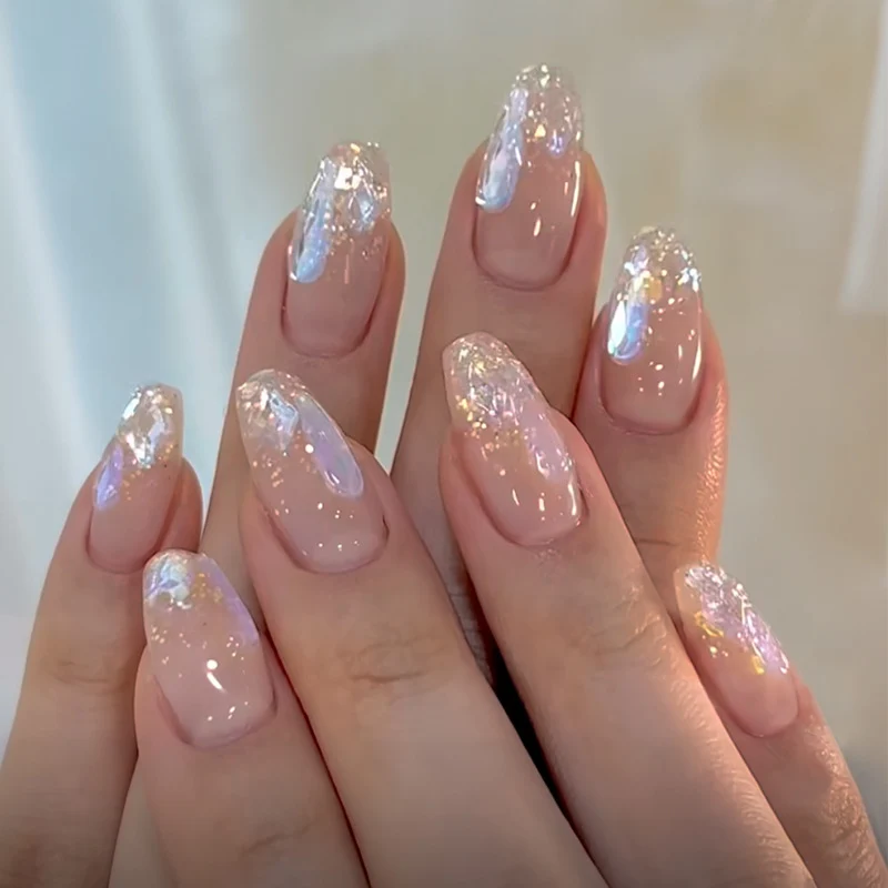 Elegant Gel Press-On Nail Set with Stunning Metallic Finish Stornfield