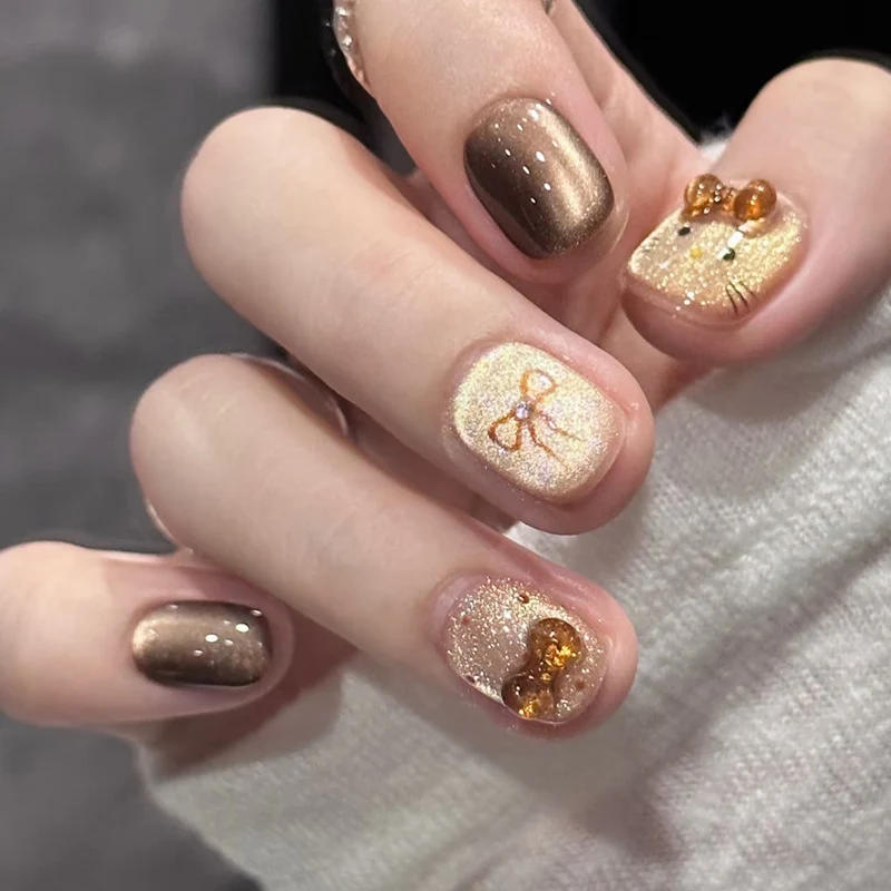 Elegant Gel Press-On Nail Set Stornfield