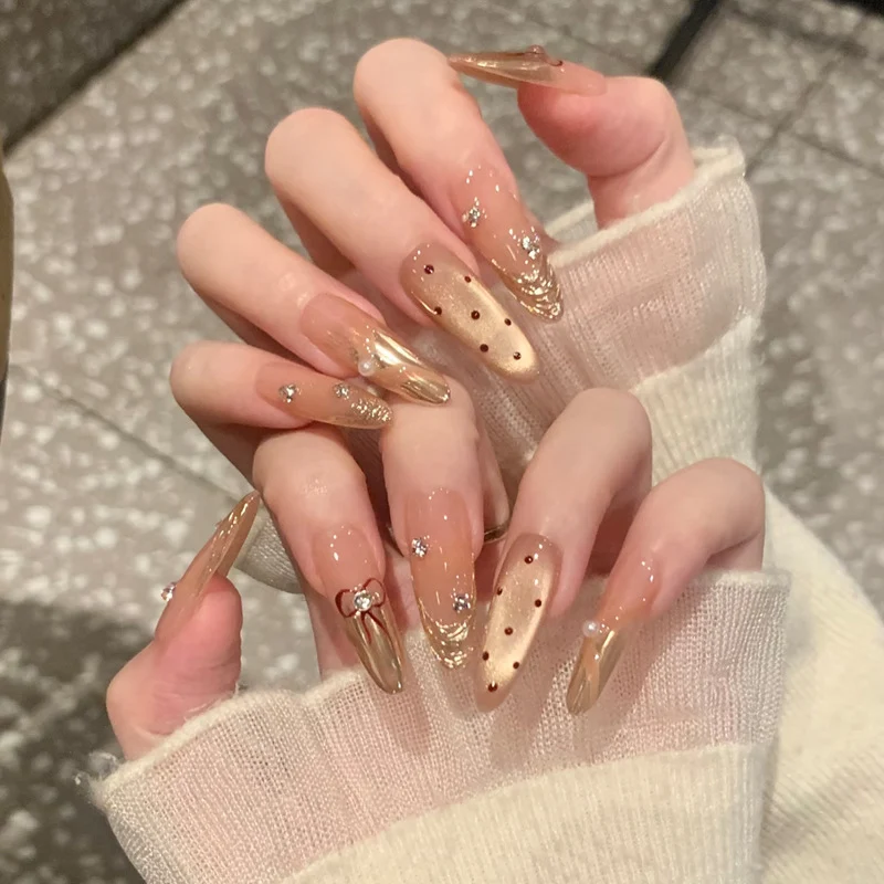 Elegant Gel Press-On Nail Set Stornfield