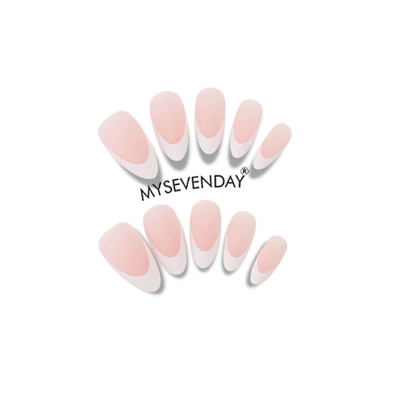 Elegant French Tip Press-On Nails Stornfield