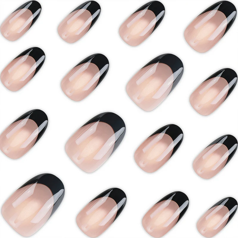 Elegant French Tip Press-On Nails Stornfield