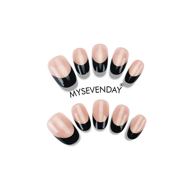 Elegant French Tip Press-On Nails Stornfield