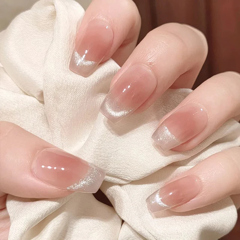 Elegant French Tip Press-On Nails Stornfield 1789389459