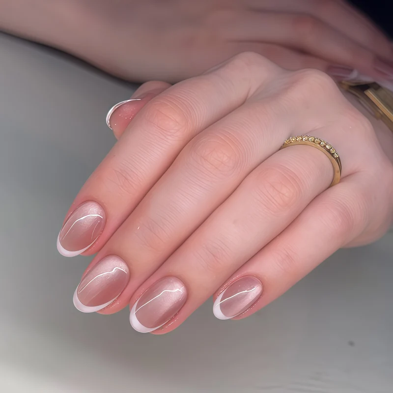 Elegant French Tip Press-On Nails Stornfield 1789389459