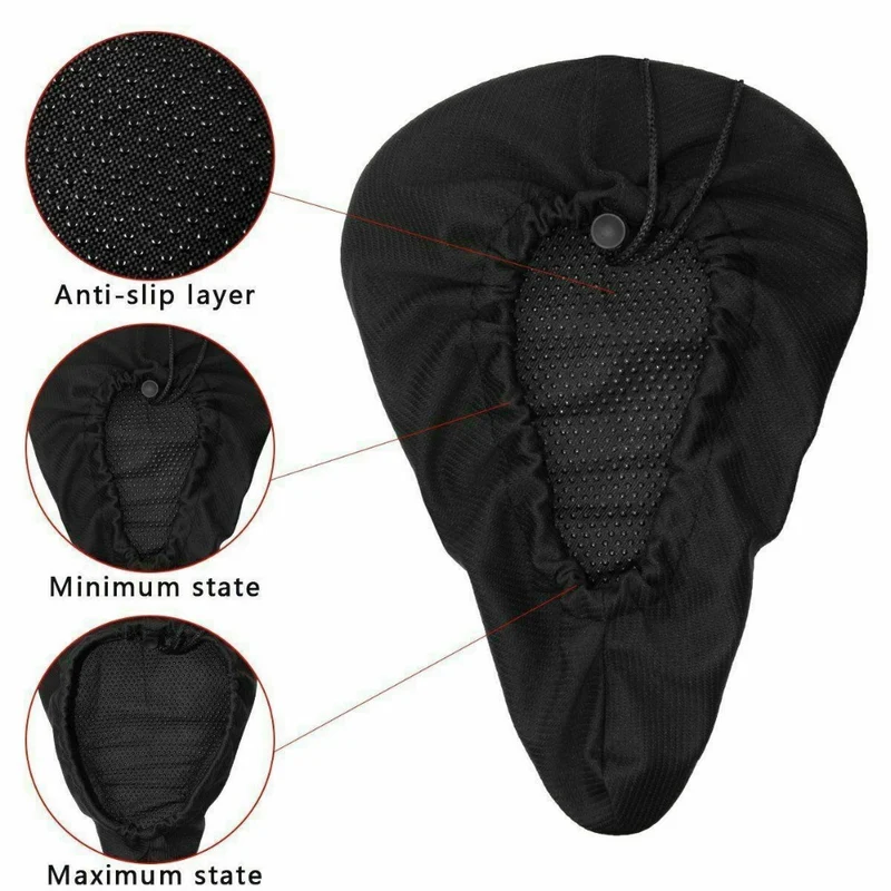 Bicycle seat cover with 3D padding
