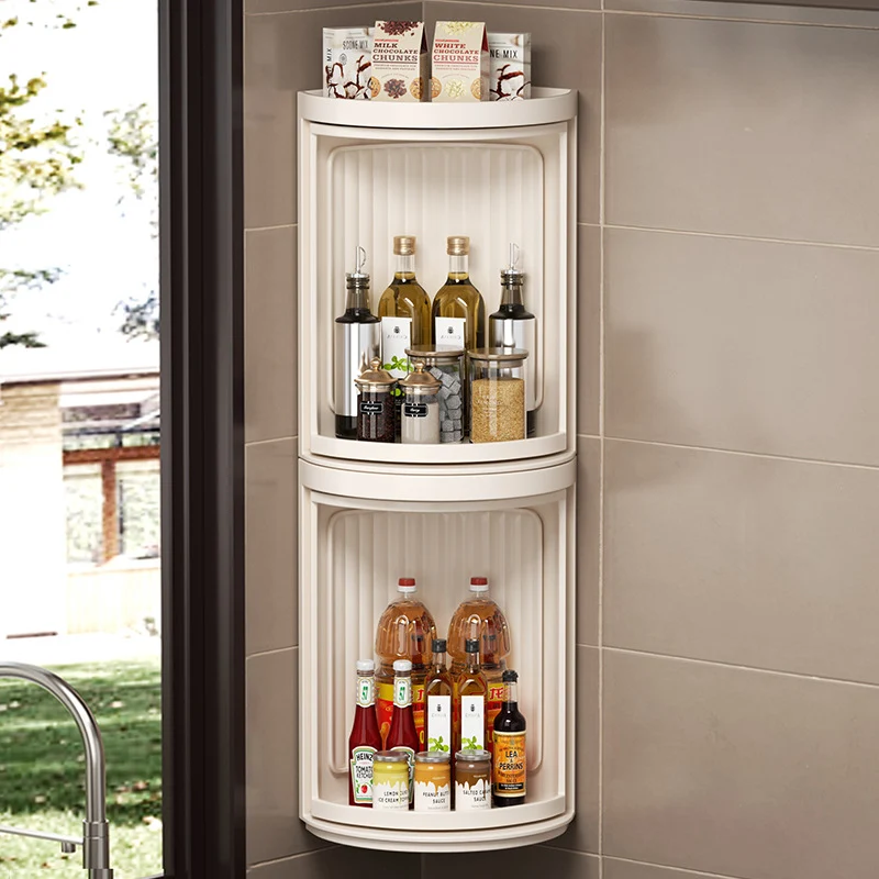 Rotatable spice rack, 360°, wall mountable, no drilling