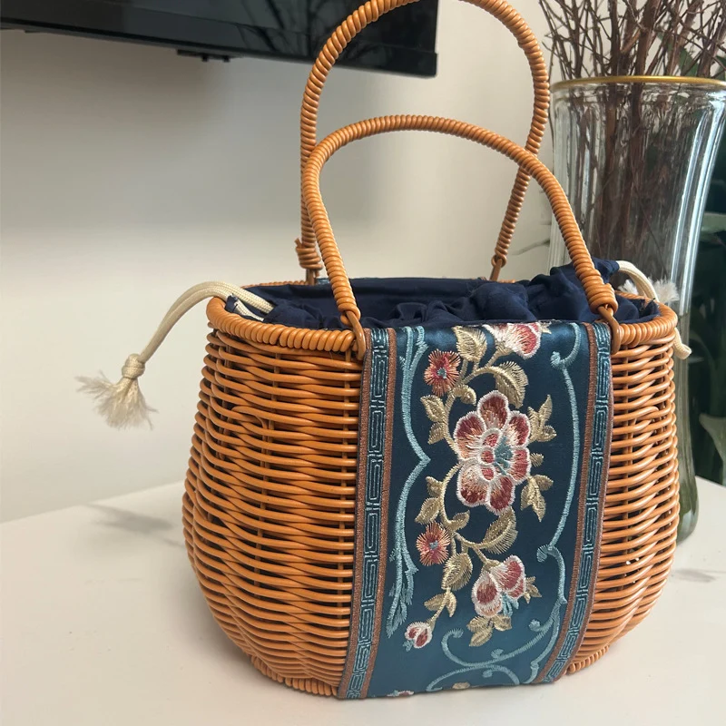 Embroidered Woven Handbag Stornfield
