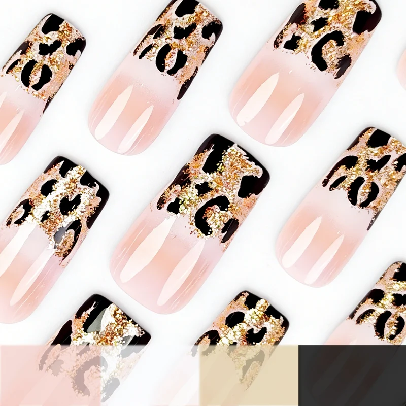 Artistic Leopard Print Acrylic Nail Enhancements Stornfield