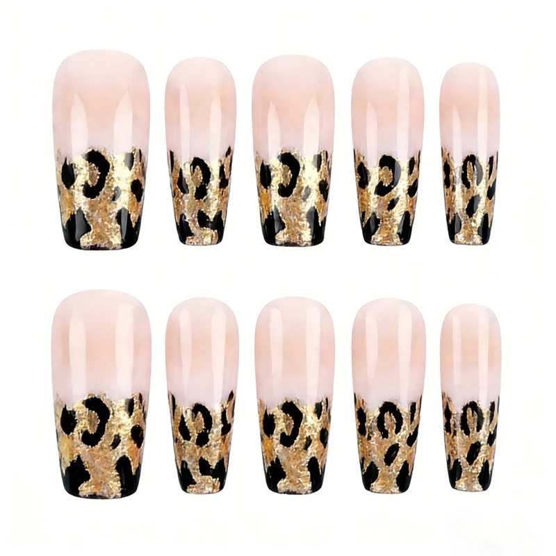 Artistic Leopard Print Acrylic Nail Enhancements Stornfield
