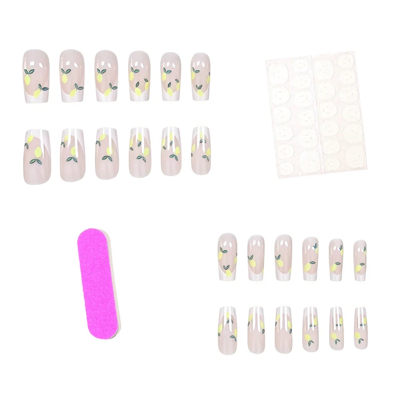 Artistic Lemon Design Press-On Nails Stornfield