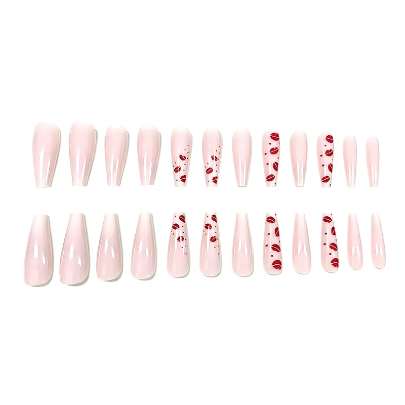 Artistic Kiss Pattern Nail Enhancements Stornfield