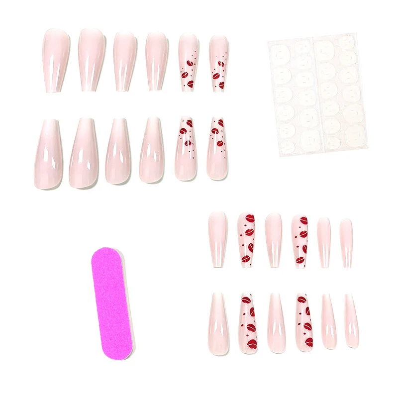 Artistic Kiss Pattern Nail Enhancements Stornfield