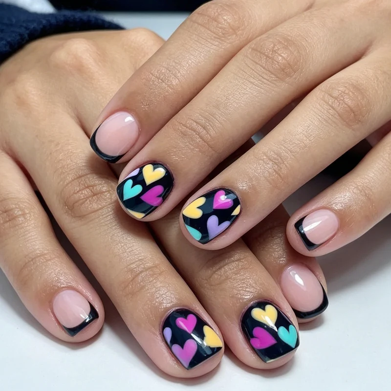 Artistic Heart Pattern Nail Art Stornfield
