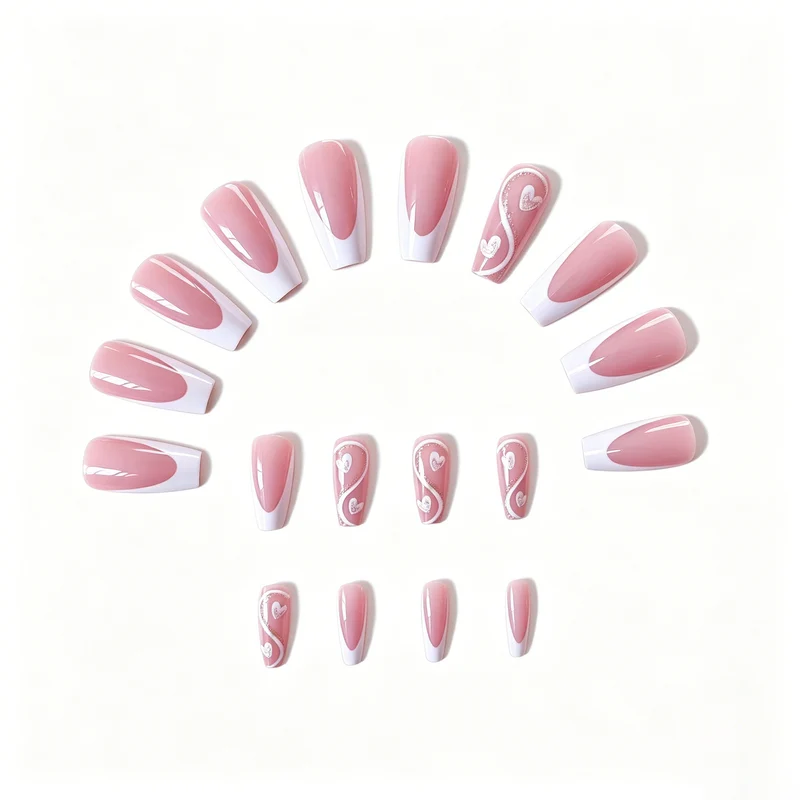 Artistic Heart-Inspired Nail Enhancements Stornfield