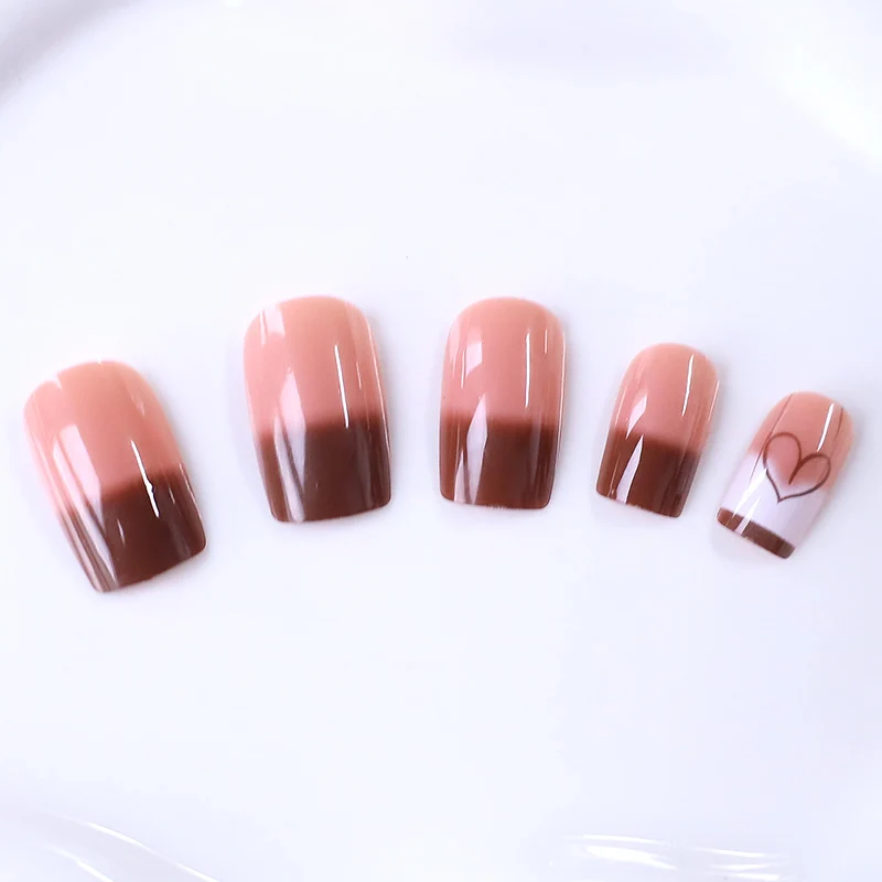 Artistic Heart-Embellished Nail Design Stornfield