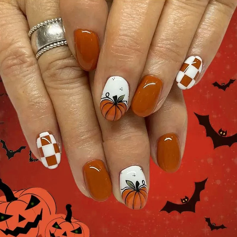 Artistic Halloween-Themed Nail Art Enhancements Stornfield