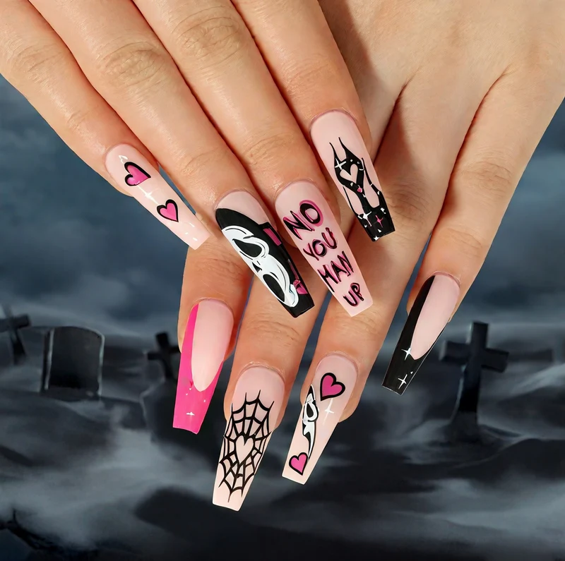 Artistic Halloween-Themed Nail Art Stornfield