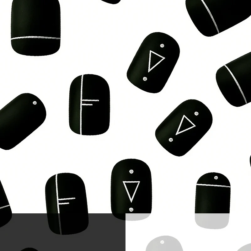 Artistic Geometric Nail Art Design Stornfield
