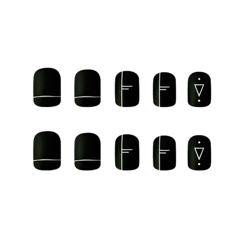Artistic Geometric Nail Art Design Stornfield