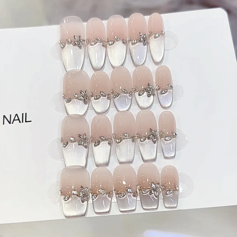 Deluxe Floral-Designed Press-On Nail Set Stornfield