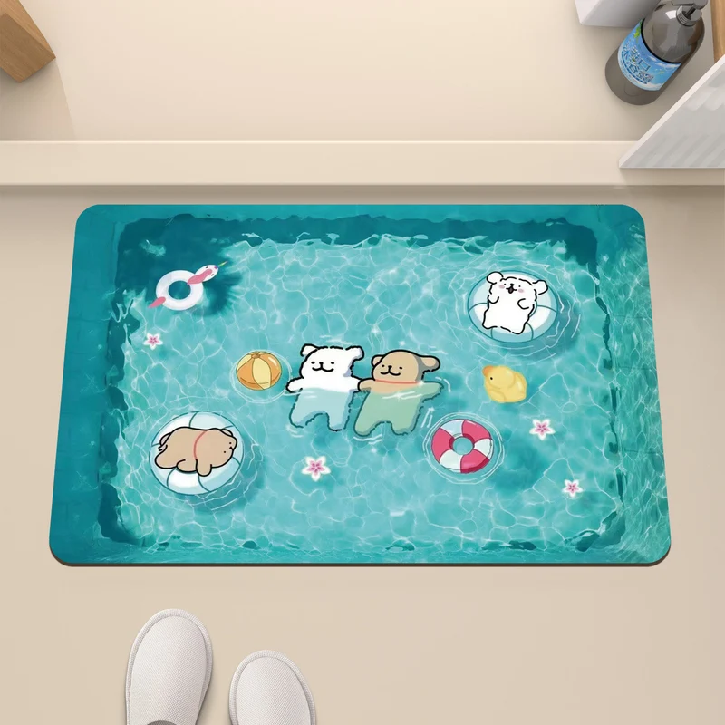 Cartoon Unterwasser-Themen Badmatte