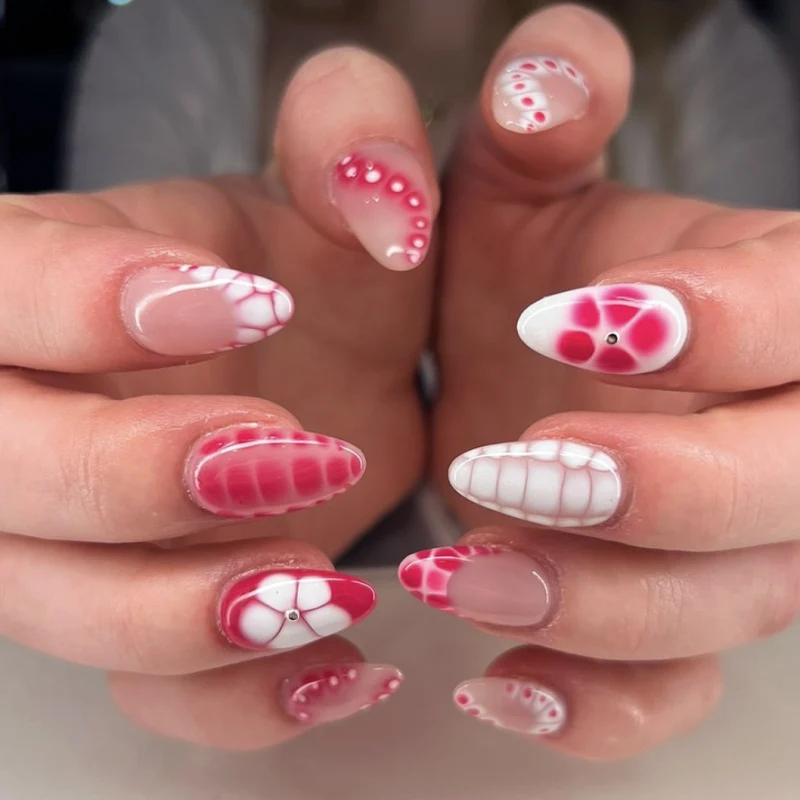 Artistically designed nail extensions in modern design Stornfield