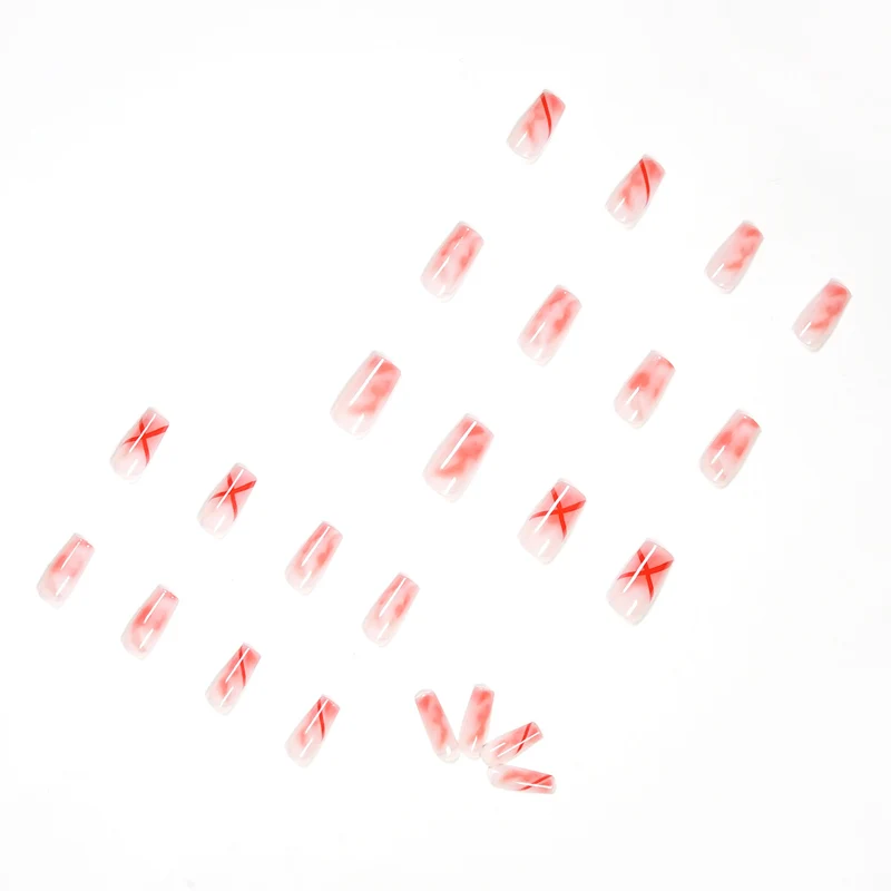 Artfully designed acrylic nails with marbled and decorative effects Stornfield