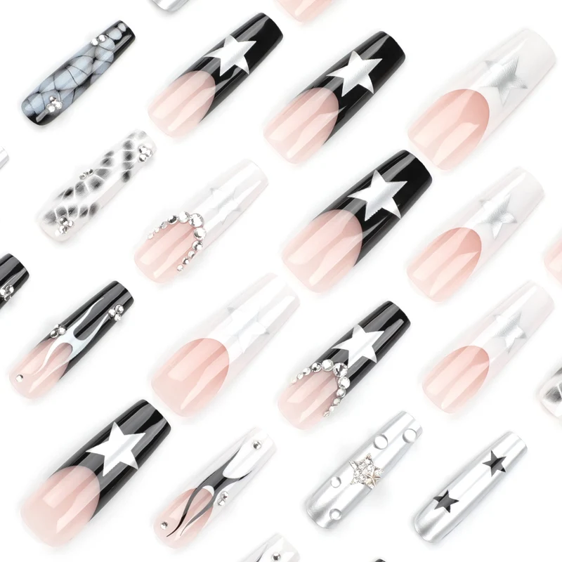 Artificial Nail Set with Glamour Accents Stornfield