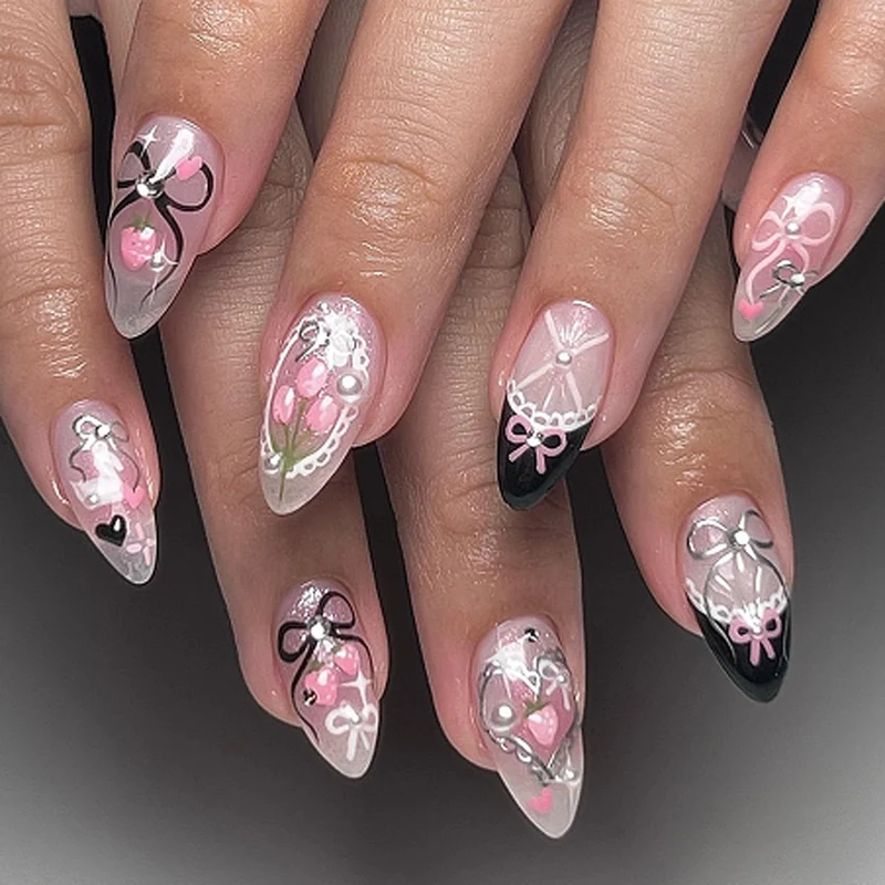 Artificial nails with romantic design Stornfield