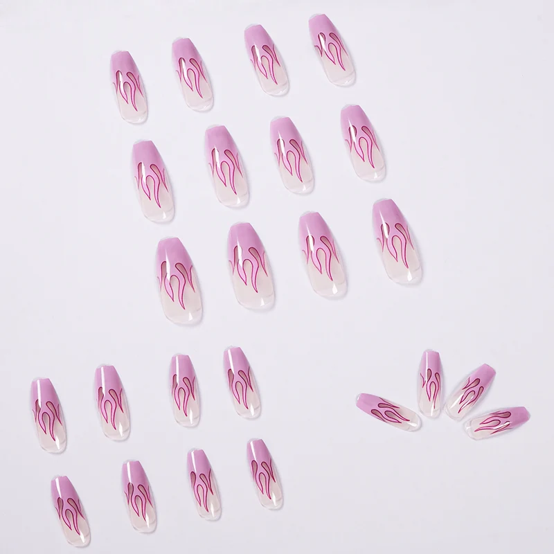 Flame design artificial nails Stornfield