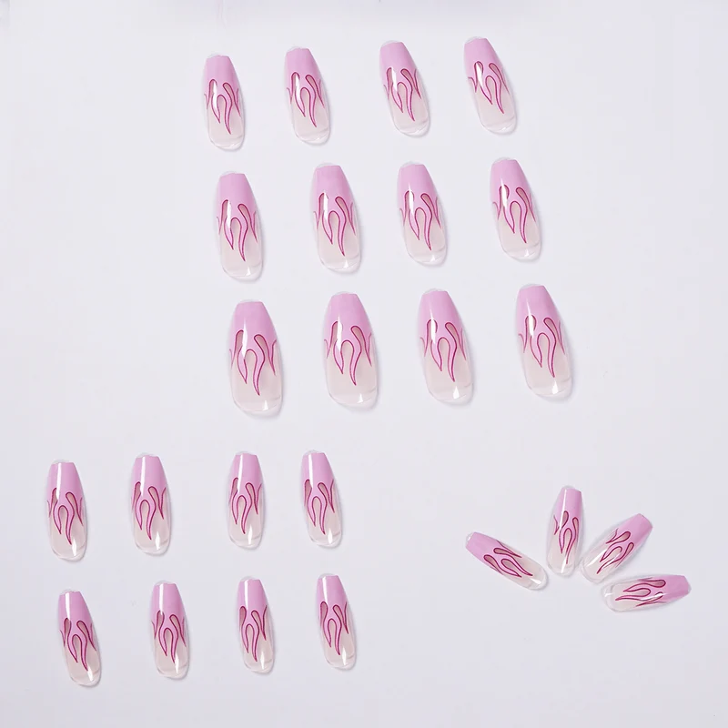 Flame design artificial nails Stornfield