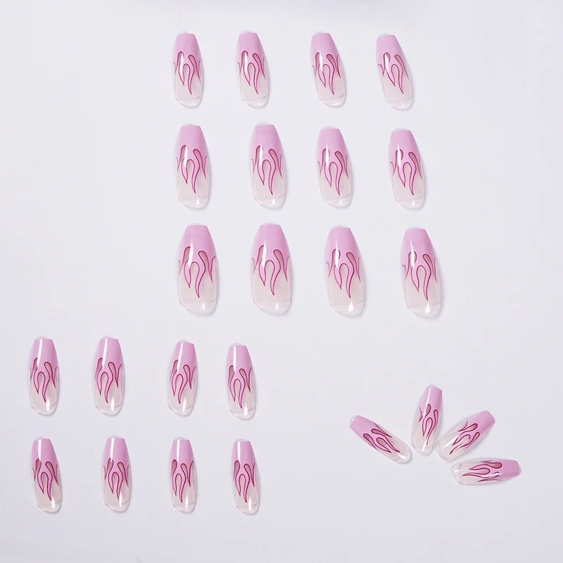Flame design artificial nails Stornfield