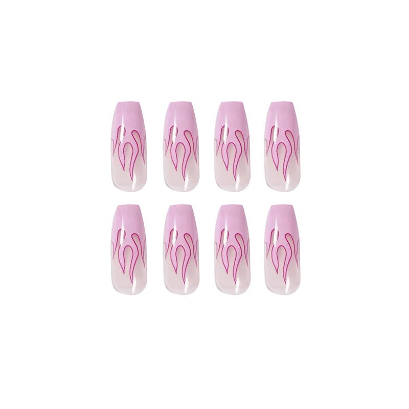 Flame design artificial nails Stornfield