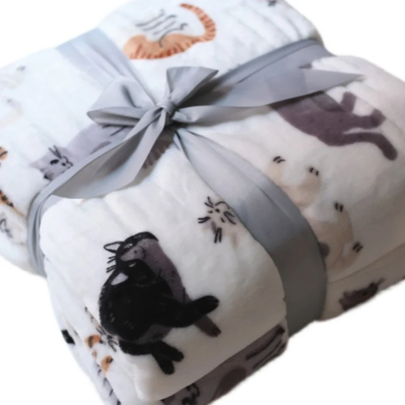 Gemütliche Einhorn-Design Fleece Hoodie Decke