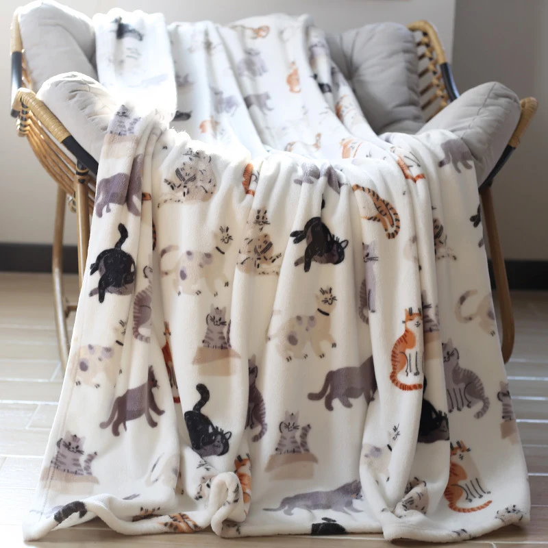Gemütliche Einhorn-Design Fleece Hoodie Decke