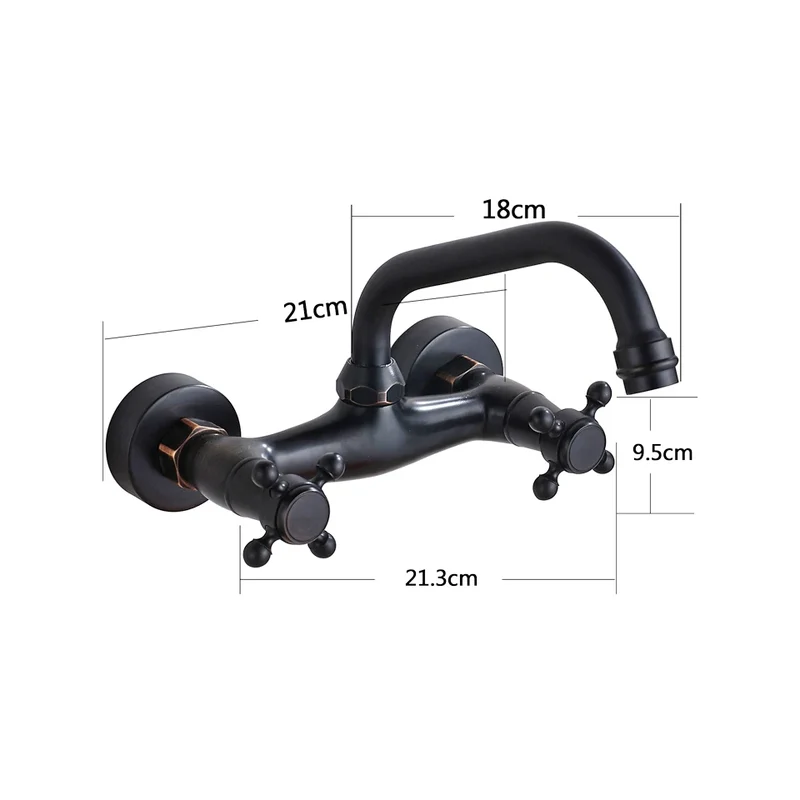 Ravion Orbis 360° Wandarmatur in Antik-Messing / ORB Schwarz