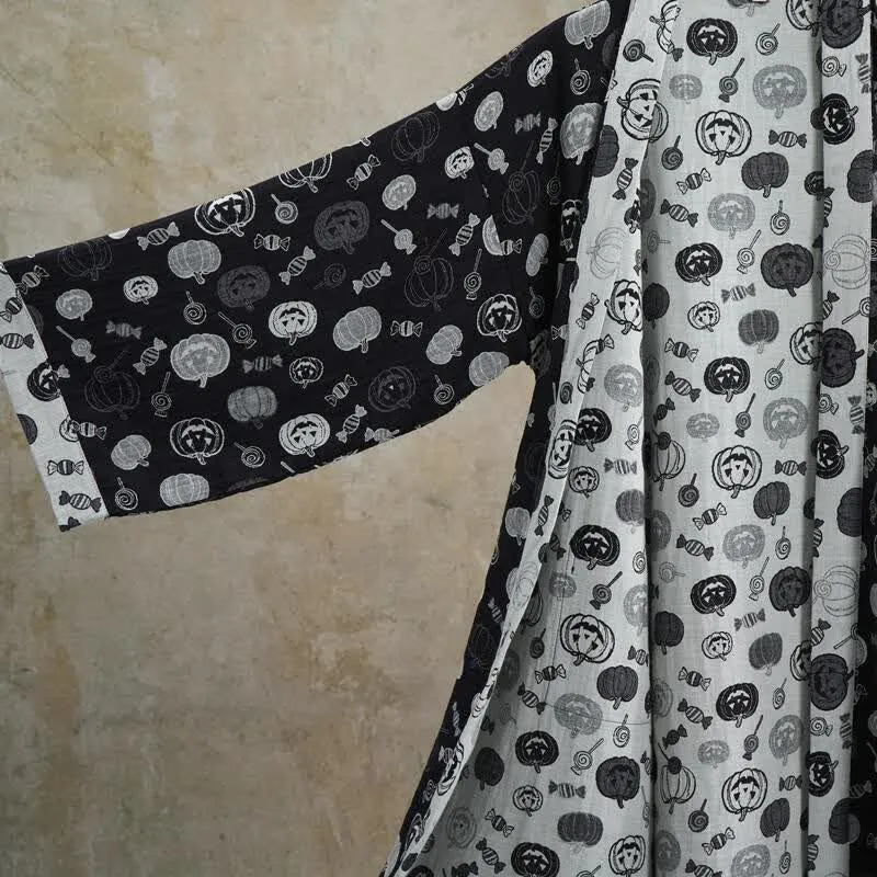 Halloween-Kürbis-Süßigkeiten-Baumwollkimono-Bademantel