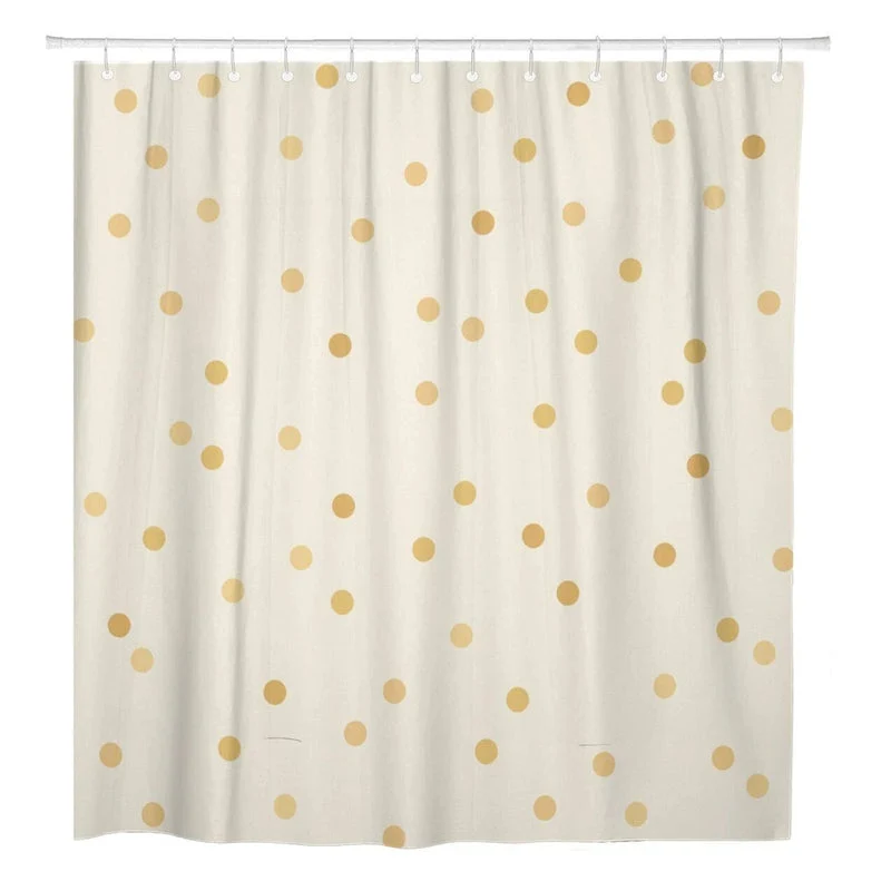 Duschvorhang gepunktet in beige gold