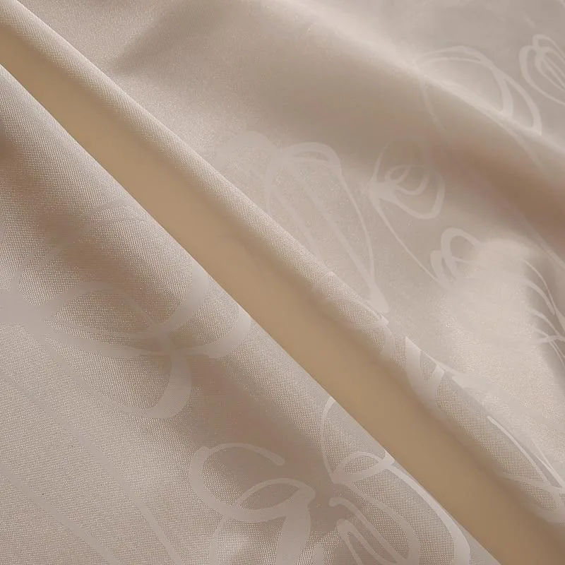 Duschvorhang floral gemustert in hellbeige