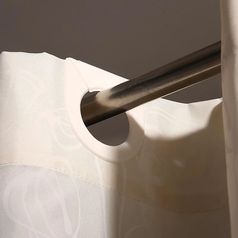 Duschvorhang floral gemustert in hellbeige