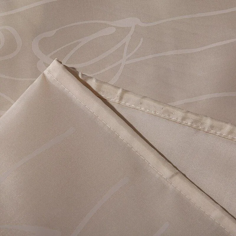 Duschvorhang floral gemustert in hellbeige