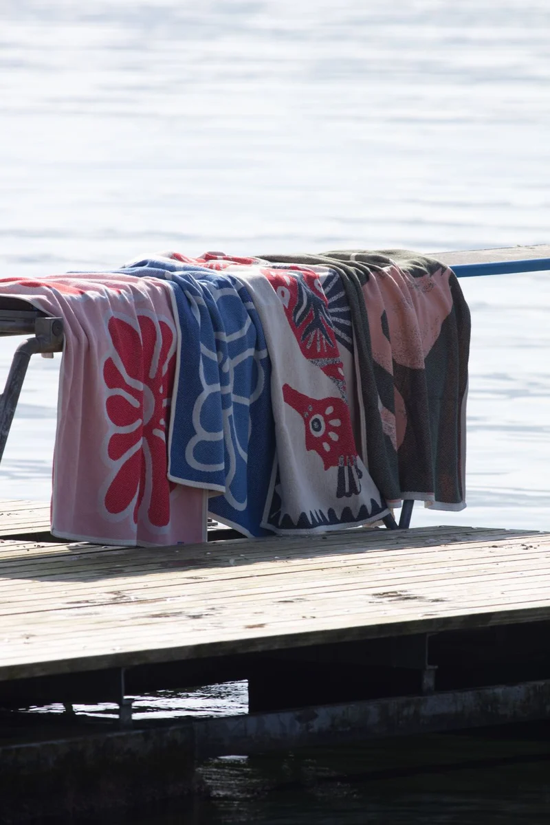 Cotton Beach Towel & Mini Blanket “Hippocuddle” by Dario Cortese