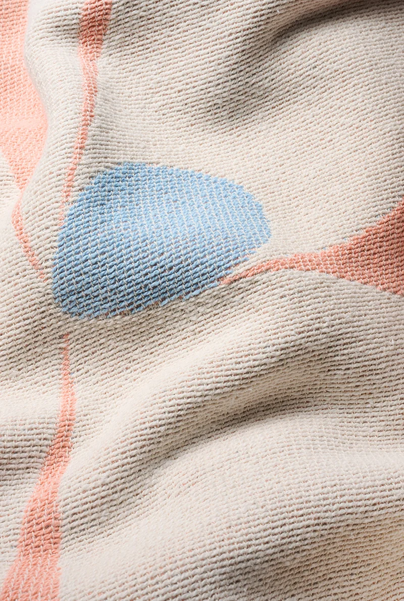 Cotton Beach Towel & Mini Blanket “Inky Pinky” by Thomas Heinz