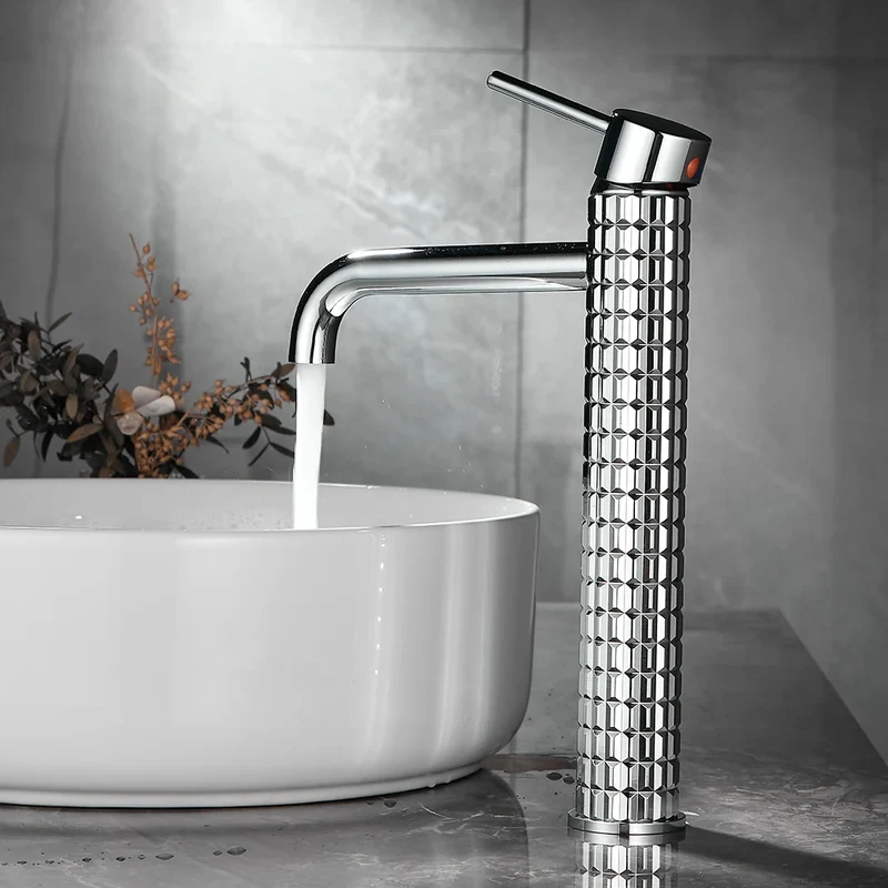 DiamondLux Waschtischarmatur – Schwarzer Einhebel Wasserhahn aus Messing