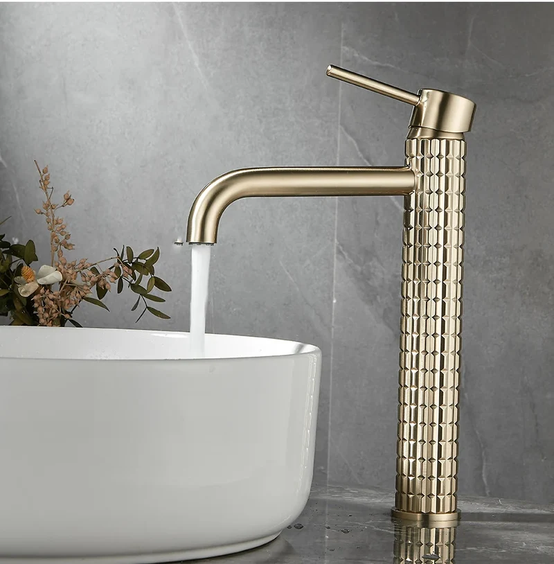 DiamondLux Waschtischarmatur – Schwarzer Einhebel Wasserhahn aus Messing