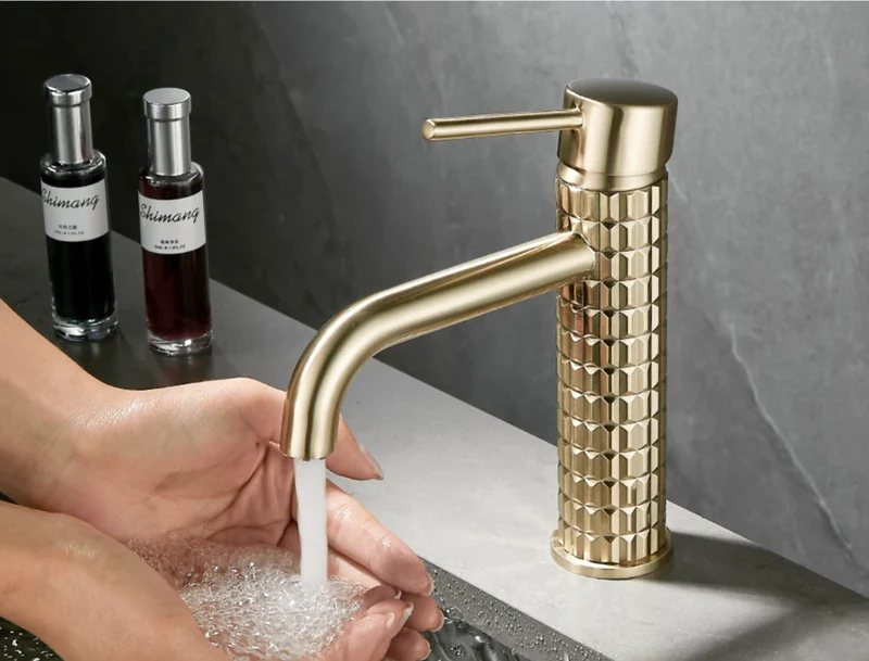 DiamondLux Waschtischarmatur – Schwarzer Einhebel Wasserhahn aus Messing