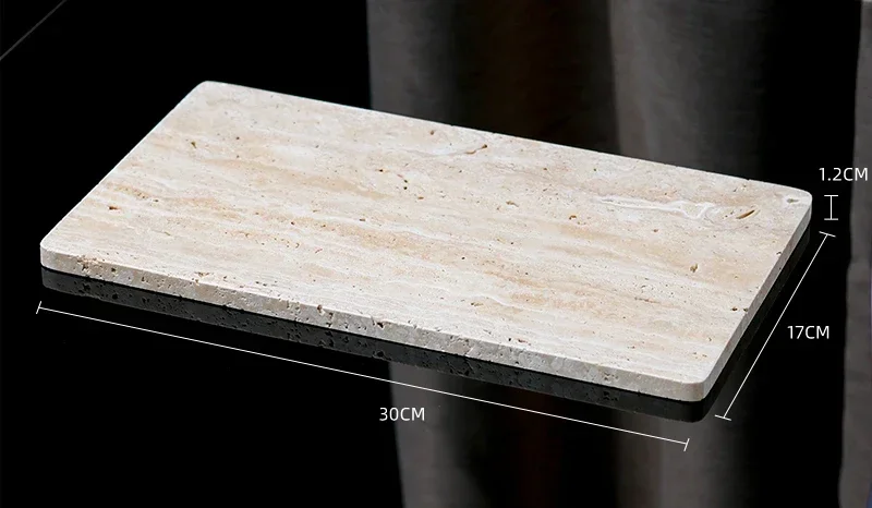 Travertine Élégance Badezimmer-Set – 6-teiliges Luxus-Set aus Beige Naturstein für Zuhause & Hotel