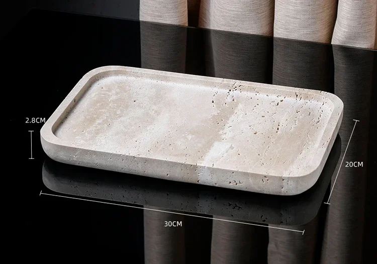 Travertine Élégance Badezimmer-Set – 6-teiliges Luxus-Set aus Beige Naturstein für Zuhause & Hotel